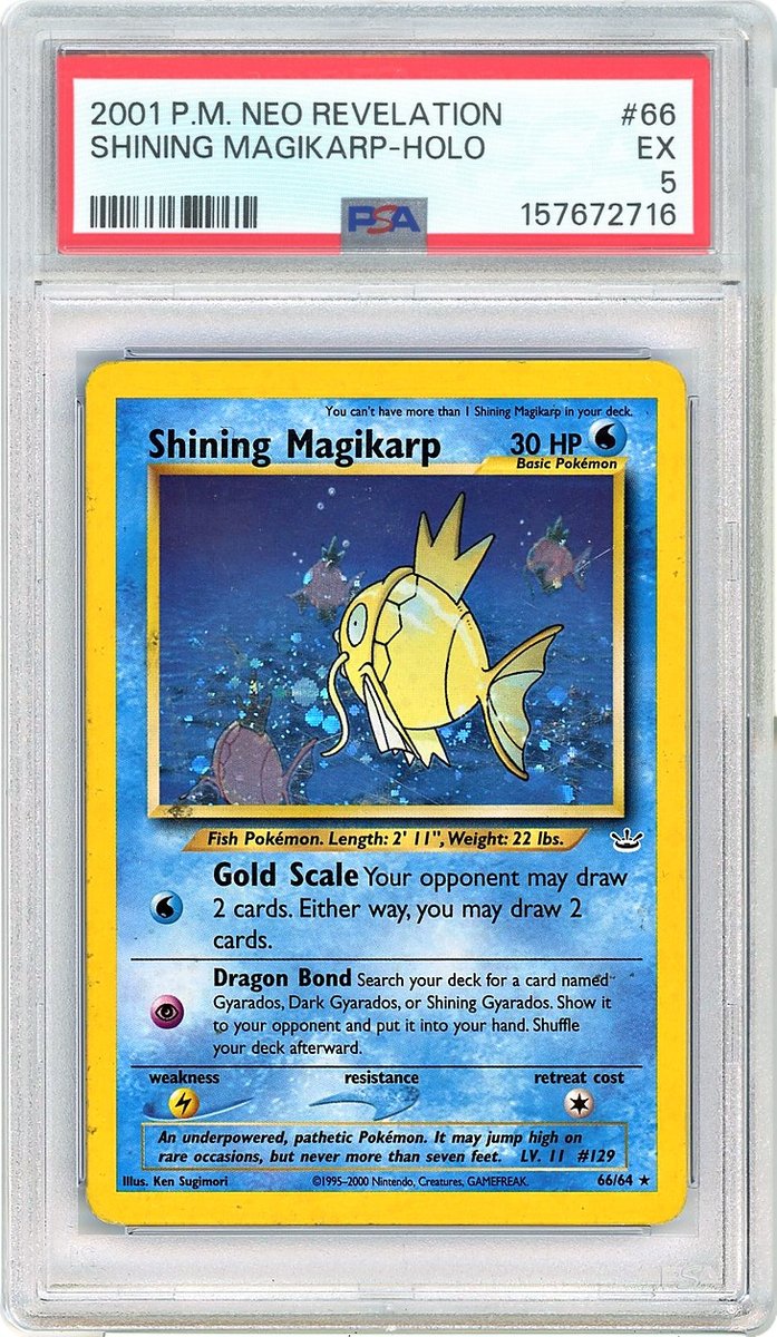 Shining Magikarp Holo Neo Revelation