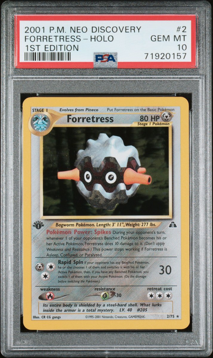 1st Edition Forretress Holo Neo Discovery 10