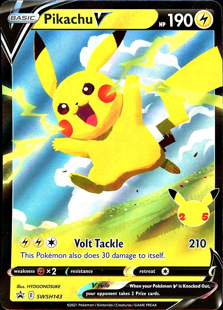 Pikachu V - SWSH143 SWSH: Sword & Shield Promo Cards