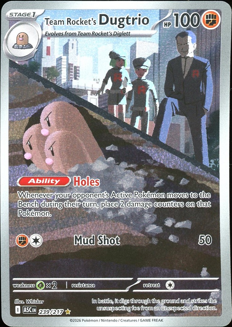 Team Rocket's Dugtrio - 239/217
