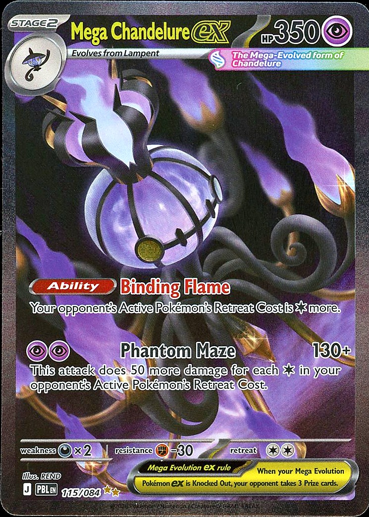 Mega Chandelure ex - 115/084 ME05: Pitch Black